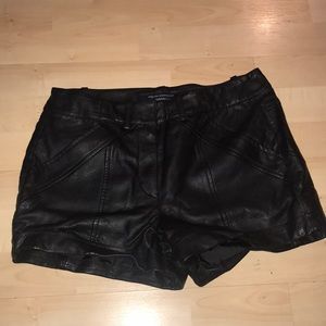 French Connection Faux Leather Shorts